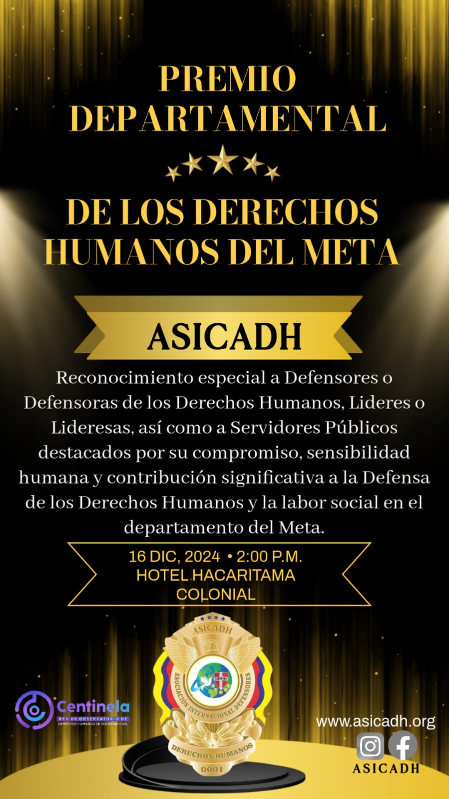 I Premio Departamental de Derechos Humanos del Meta 2024